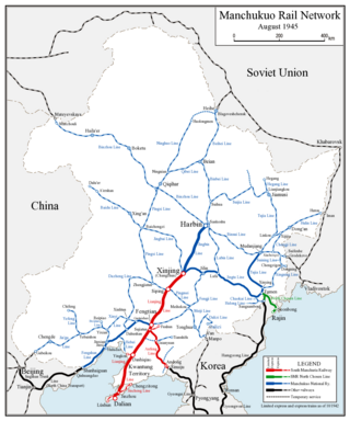 <span class="mw-page-title-main">Manchukuo National Railway</span> 1933–1945 railway now in Northeast China