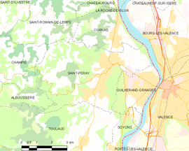 Mapa obce Saint-Péray