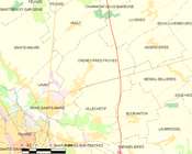 Creney-près-Troyes所在地圖 ê uī-tì
