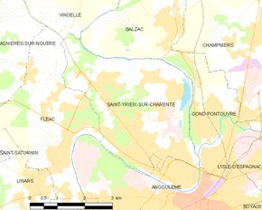 Poziția localității Saint-Yrieix-sur-Charente