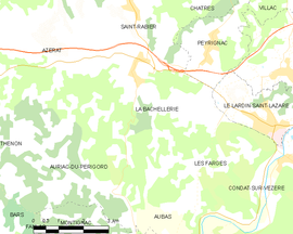 Mapa obce La Bachellerie