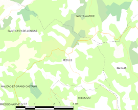 Mapa obce Pezuls