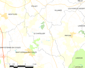 Poziția localității Le Châtellier