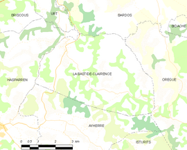 Mapa obce La Bastide-Clairence