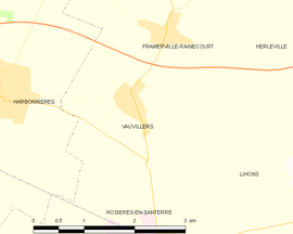 Mapa obce Vauvillers