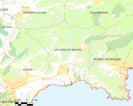 Mapa obce La Londe-les-Maures