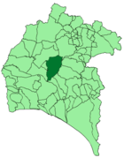 Расположение муниципалитета Каланьяс на карте провинции