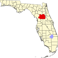 Locatie van Marion County in Florida