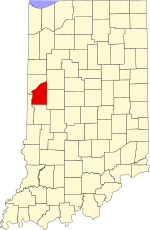 Standort von Fountain County in Indiana