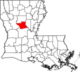 Map of Louisiana highlighting Grant Parish.svg