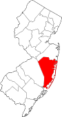 Map of New Jersey highlighting Ocean County.svg