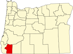 Locatie van Josephine County