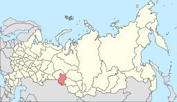 Omsk oblasts läge i Ryssland.