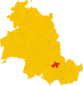 Localização de Campello sul Clitunno