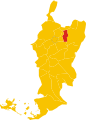 Map of comune of Mossa (province of Gorizia, region Friuli-Venezia Giulia, Italy).svg