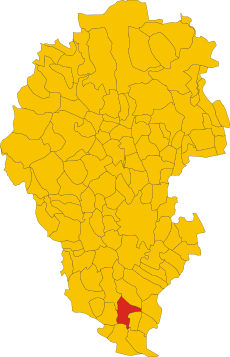 Map of comune of Sossano (province of Vicenza, region Veneto, Italy).svg