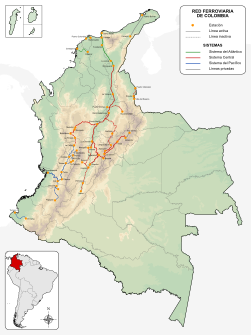 Mapa de Colombia (ferrocarriles).svg