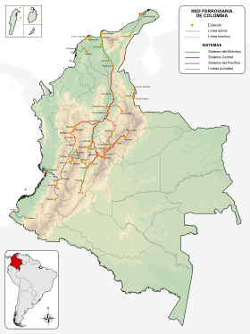 (Voir situation sur carte : Colombie (voies ferrées))