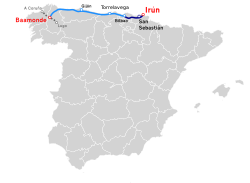 Mapa de localización de la Autovía del Cantábrico en España.svg