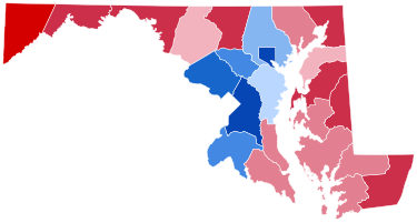 Maryland Presidential Election Results 2016.svg