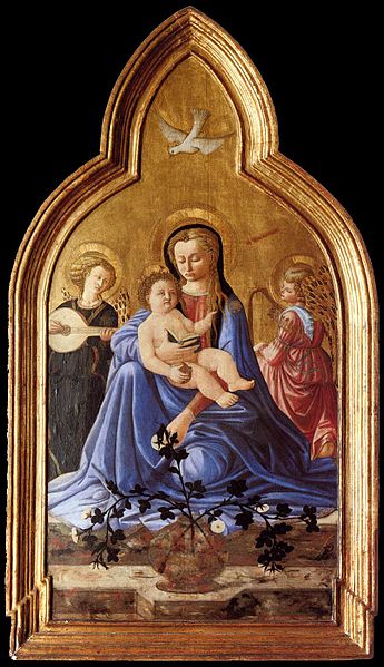 File:Master Of The Castello Nativity - Madonna and Child with Two Angels (Madonna of Humility) - WGA14517.jpg