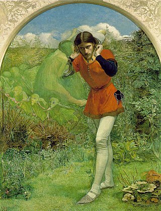 <i>Ferdinand Lured by Ariel</i> Painting by John Everet Millais