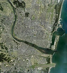 Miyazaki city center area Aerial photograph.2010.jpg
