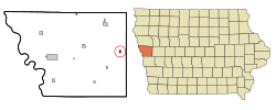 Location of Ute, Iowa