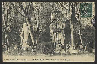 Vamireh en chasse ; Chasseur du 1er Âge, Montélimar, parc Frédéric Mistral, œuvre disparue.