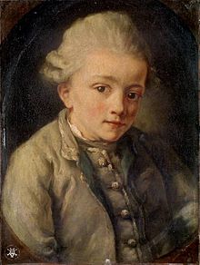 Portrait of Mozart by Jean-Baptiste Greuze, c. 1763 Mozart painted by Greuze 1763-64.jpg