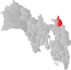 Ubicación del municipio en la provincia de Viken