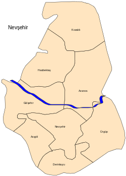 Nevsehir province map.svg