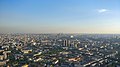 Pemandangan dari Menara Ostankino menuju Pusat Bisnis Internasional Moskwa