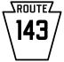 Pennsylvania Route 143 marker