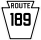 Pennsylvania Route 189 marker