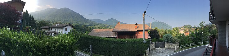 Panorama from guest apartment balcony, Esino Lario, Wikimania 2016, 1