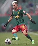 Pedrinho in action for Lokomotiv Moscow in 2022 Pedrinho (footballer, born 1999) 2022.jpg