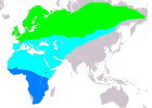 Aire de répartition du Pouillot fitis