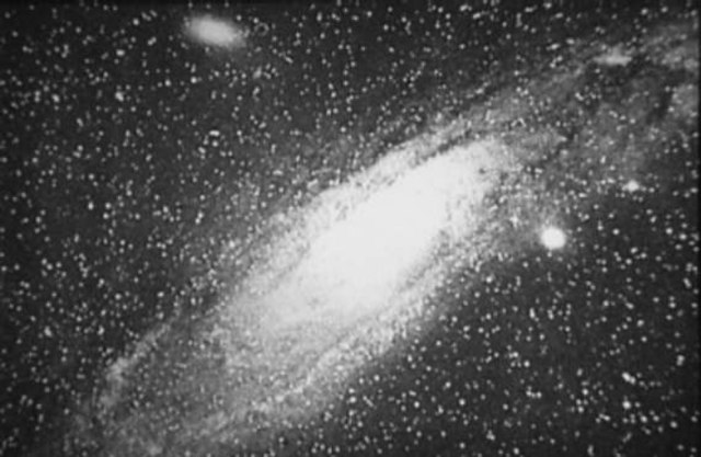 Photograph of the "Great Andromeda Nebula" by Isaac Roberts, 1899, later identified as the Andromeda Galaxy