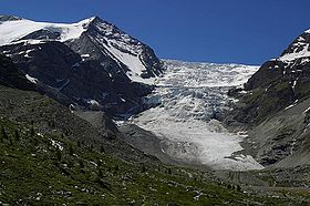 Partie inférieure du glacier de Tourtemagne