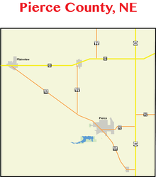 Pierce County map in Nebraska Pierce County NEBRASKA.png