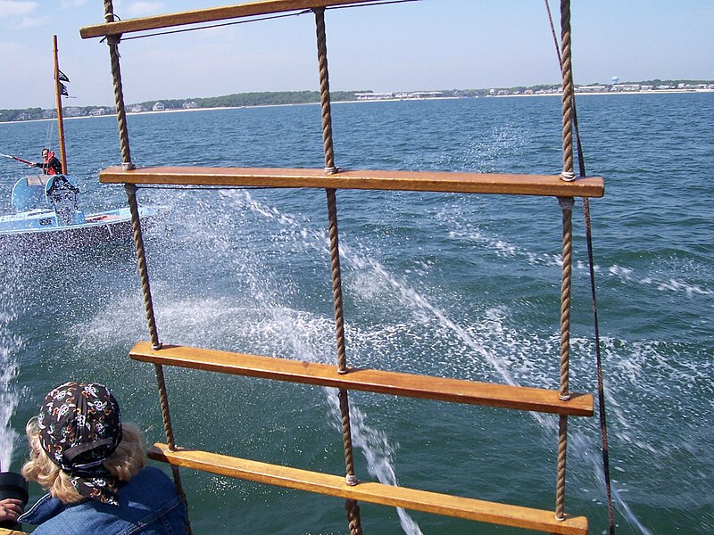 File:Pirate Boat Abordage Jacobs Ladder Sea Gypsy II Pirate Adventures Hyannis Harbor Cape Cod.jpg