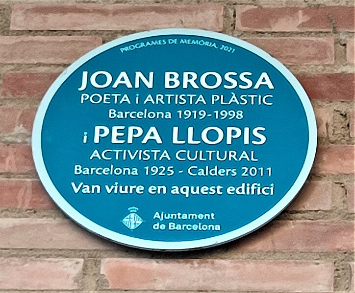 File:Placa Joan Brossa i Pepa Llopis.jpg