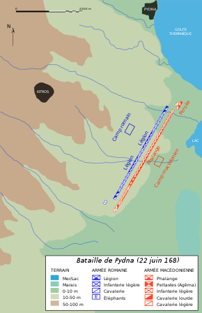 Plan battle of Pydna-fr.svg