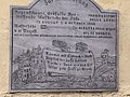 Memorial plaque of the 1868 flood written in German and Italian