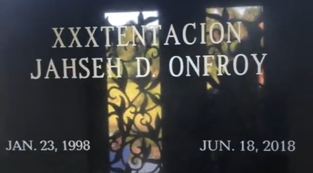 Onfroy's tombstone at Gardens of Boca Raton Memorial Park in Boca Raton, Florida