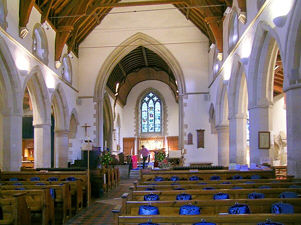 The interior of the church looking east