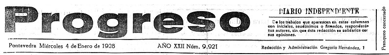 File:Progreso. Diario Independiente. Pontevedra miércoles 4 de enero de 1928.jpg