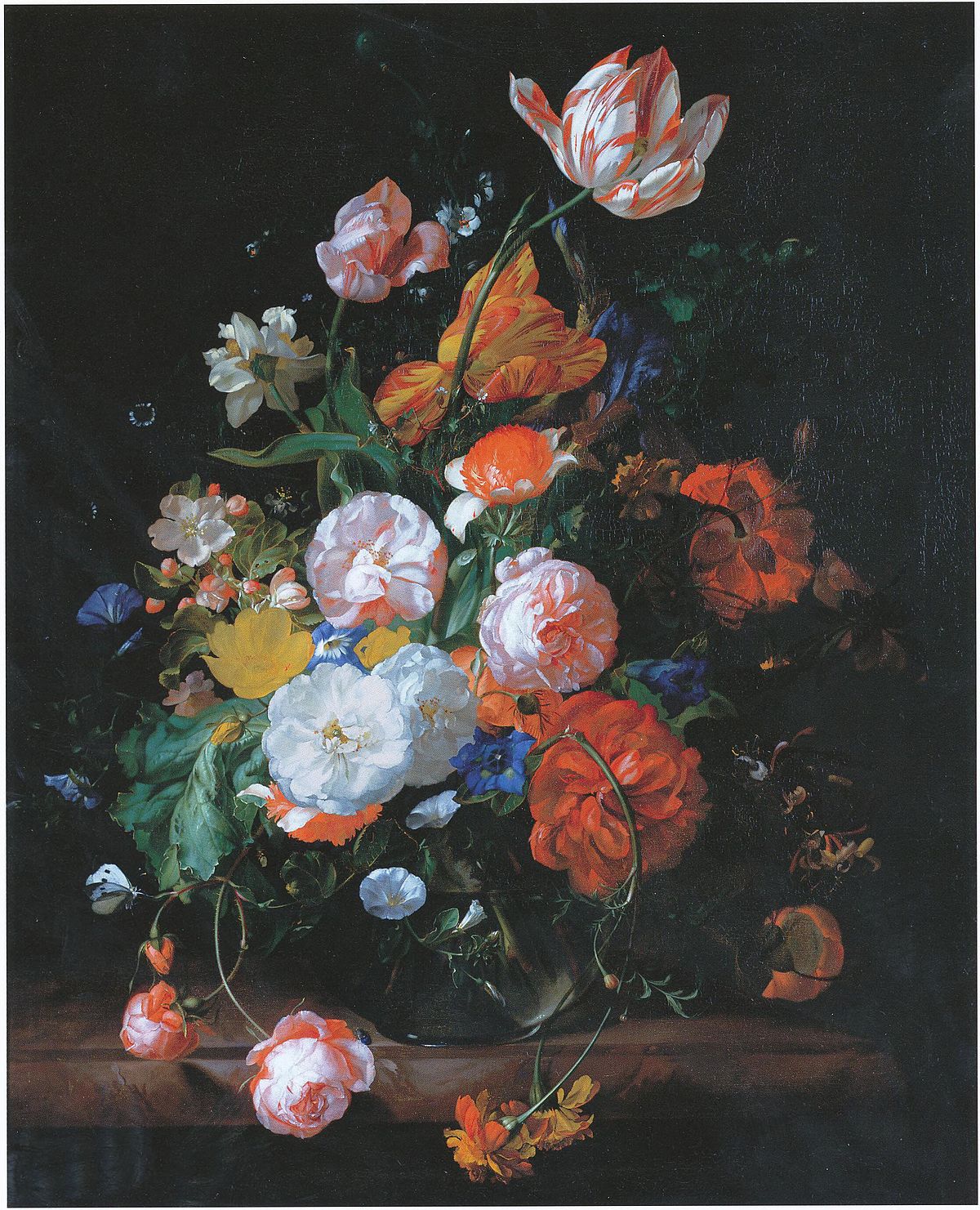 Flowers in a glass vase