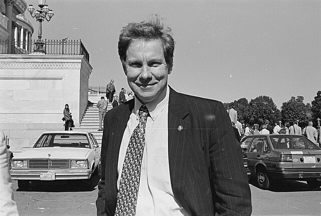 Davis outside the east front of the Capitol in 1997